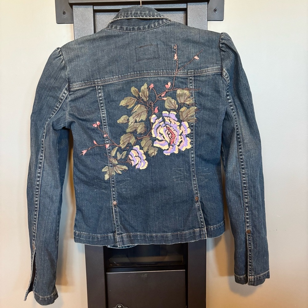 Vintage Calvin Klein Embroidered Denim Jacket - size S/P - Picture 5 of 10